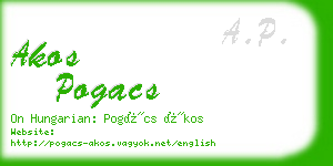 akos pogacs business card